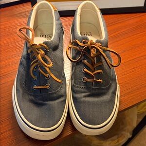 Polo by Ralph Lauren Men's Dark Blue Canvas Sneakers